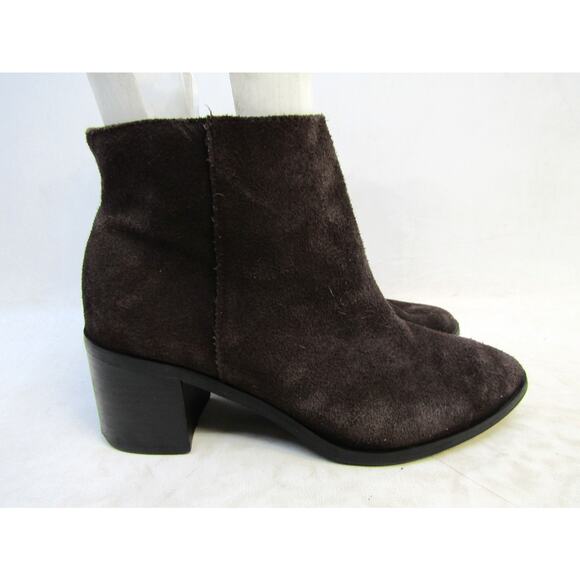 Vince Camuto Women Sz 7.5 M Brown Suede Zip Ankle Fashion Boots Bootie - Picture 3 of 11